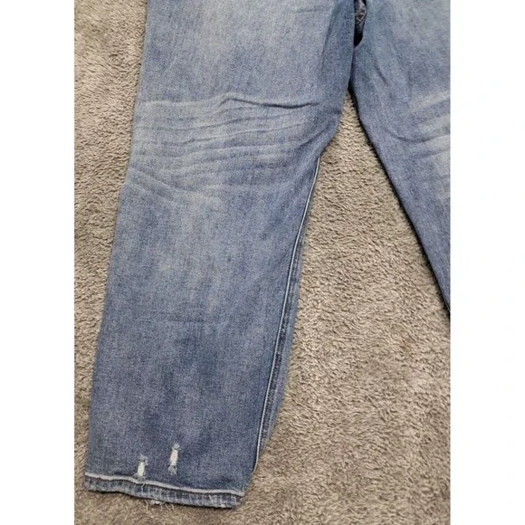 I&M Black Label Jeans Womens Sz 20 Plus I & M Denim Blue Stretch Distressed Pant - Picture 13 of 16
